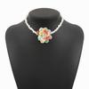 Camellia Flower Imitation Pearl Necklace Romantic Clavicle Chain Necklace  Fashion Jewelry