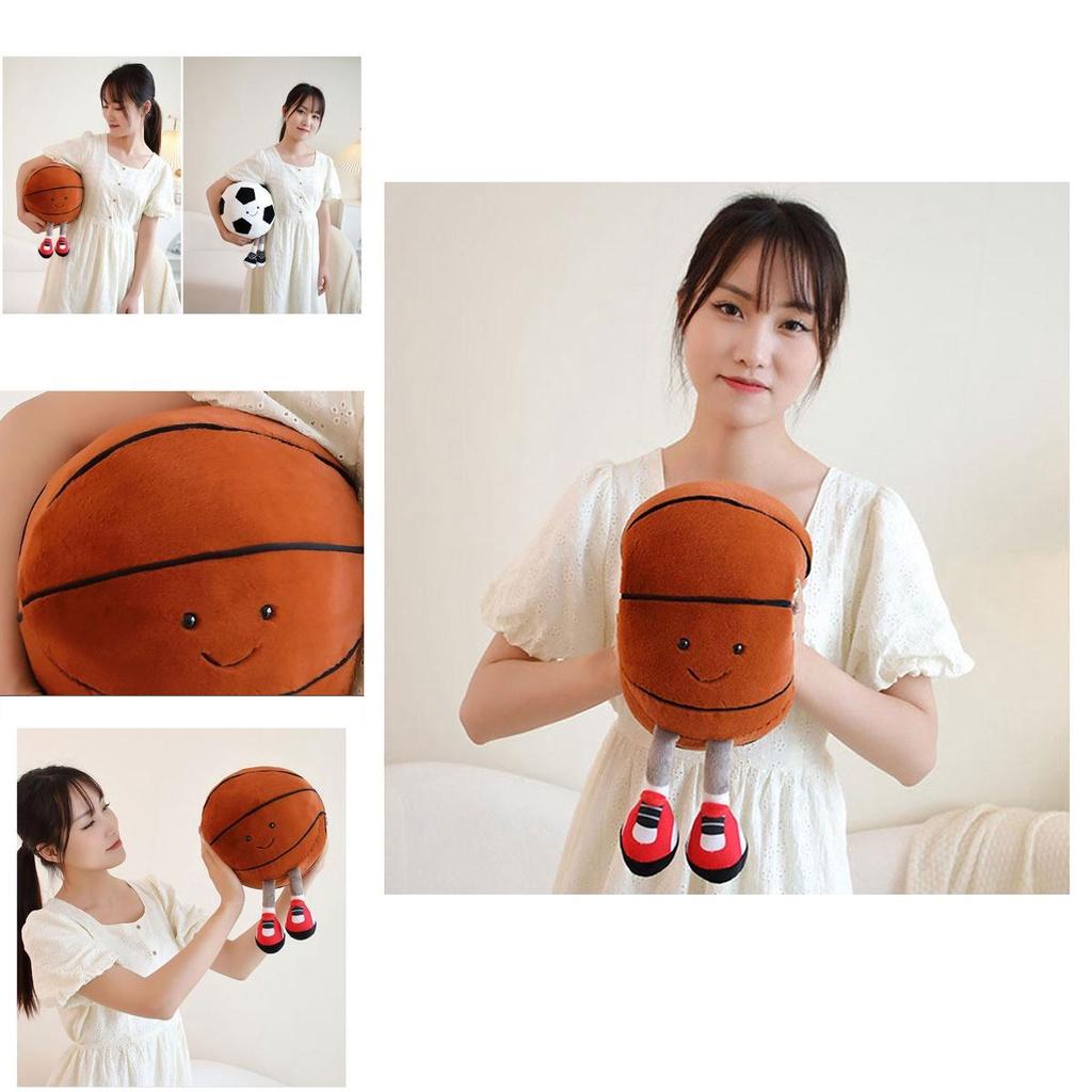Cute Cartoon Animal Plush Toy Football And Basketball Baby Doll Soft And Cuddly Stuffed Toy For Babies