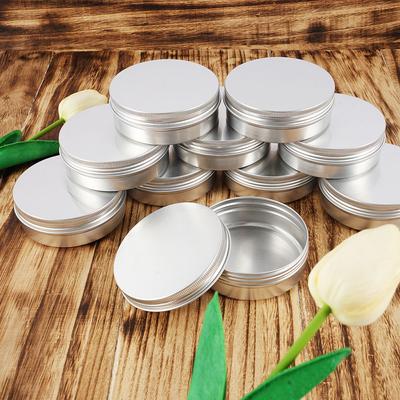 10Pcs Aluminum Tin Jars 50/100ML Refillable Empty Metal Pot Seal Round Empty Can Container for Cosmetic Lip Balm Candle Jar