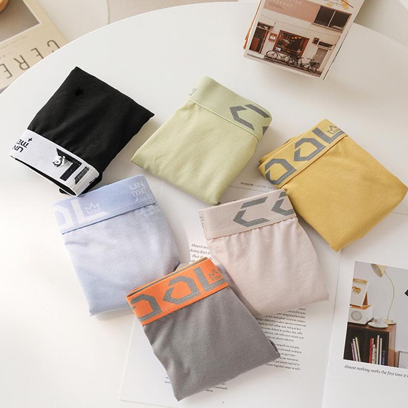 Męskie bokserki z czystej bawełny, oddychające - przyjazne dla skóry, jednokolorowe spodenki sportowe