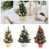 PVC Mini Artificial Christmas Tree Red Artificial Pine Tree  Hotel Cafe Table