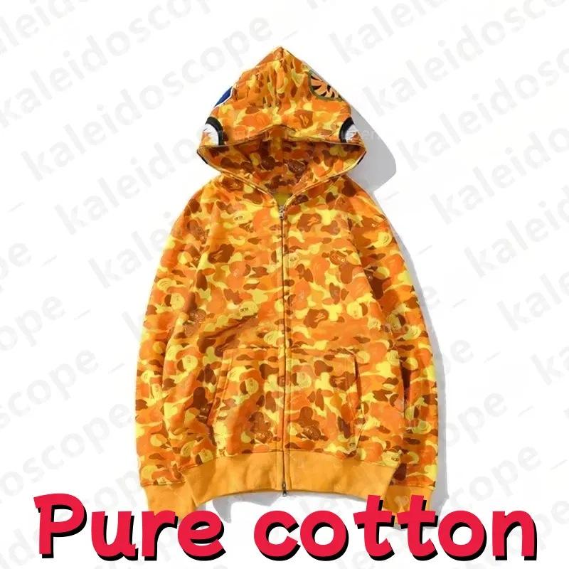 In-Stock Luminous Shark Head Camouflage Double Hood Sweatshirt - Unisex Fleece-Lined Autumn/Winter Outerwear