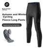 Cycling Shorts for Men, Warm Windproof Fleece Lightweight Autumn Road Bike Pants Equipment, Black, 2XL
