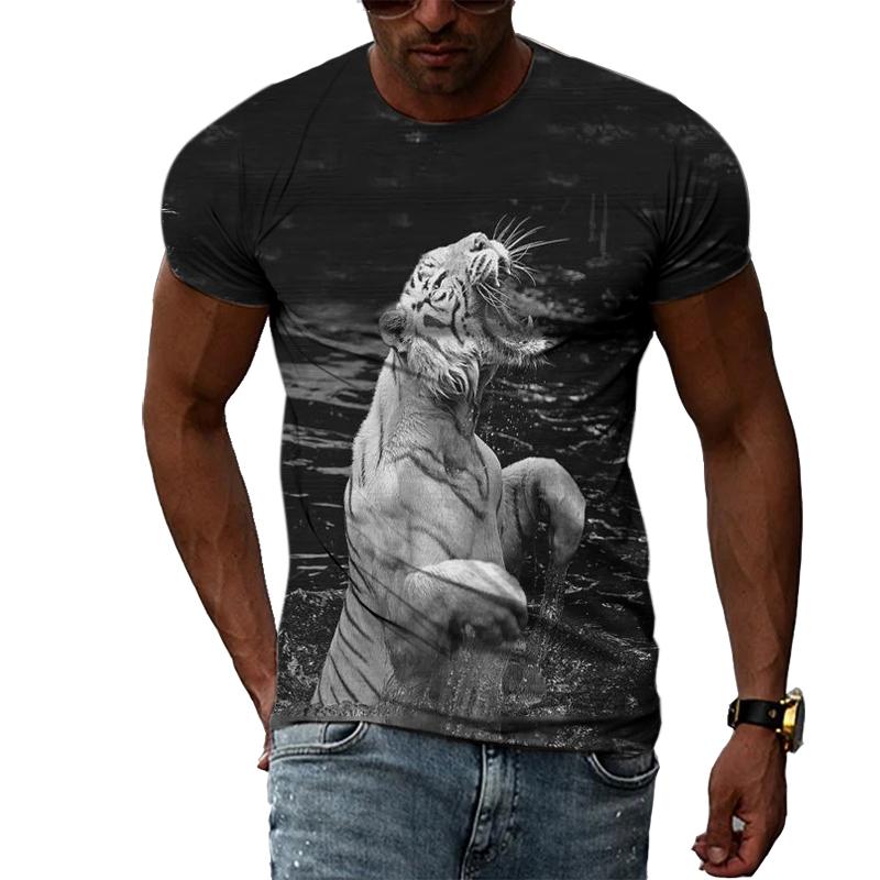 Hip Hop Original Tier Tiger 3D Druck Männer T-shirt Sommer Mode Persönlichkeit Harajuku Street Style Kurzarm Oansatz Tees Top
