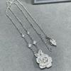 Vintage Hot Brand Women's Necklace Luxury Jewelry For Women Designer Pendant Pure 925 Sterling Silver Rose Gold Flower Necklaces