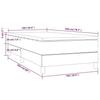 3144245 vidaXL Lit à sommier tapissier avec matelas Crème 100x200cm Similicuir