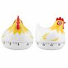 55-Minute Analog Kitchen Timer with Countdown Function, Cute Chicken Design, Battery-Free, Cooking Timer for Baking, Loud Alarm, Clockwise Rotation (W