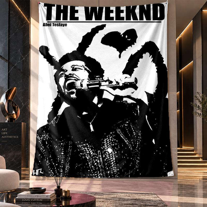 Wall Hanging Tapestry,The Weeknd Printed Fabric Backdrop For Dorm Room Party Decoration