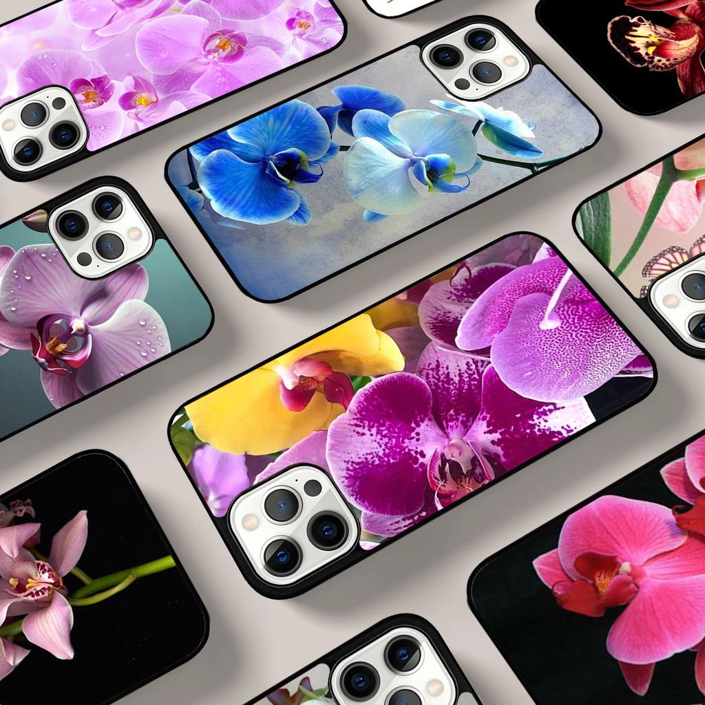 Orchid Flowers Colorful Phone Case For iPhone 17 Air 16 15 14 13 12 11 Pro Max Max Plus Bumper Case Cover