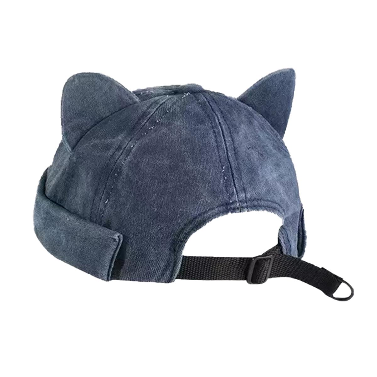 Casquettes Unisexes Oreilles de Chat Lavables pour Propriétaire Printemps et Automne Chapeaux Melon Réglables Chapeau Littéraire Hip Hop Casquette de Peintre gray