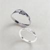 2Pieces Angel & Devil Couples Matching Ring Set Simplicity Adjustable for Women Men Engagement Marry Anniversary Lover