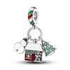 Silver-Plated Christmas Series Charms for Women, Fits Original Diy Bracelet, Bangle, DIY Beads, Birthday, Fine Jewelry Gift