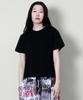 Deumakeu Plain Semi-Crop Short Sleeve T-Shirt Black