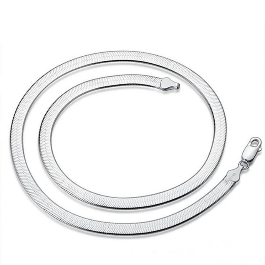 European and American Jewelry 4MM Blade Men's and Women's Necklaces, Flat Snake Bones
