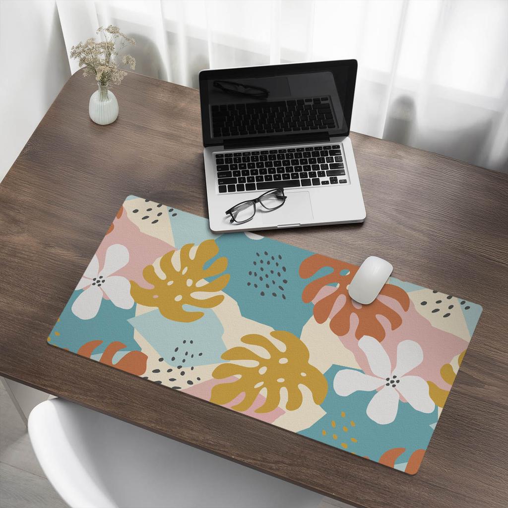 Anti-slip Vinyl Decorative Mat Floral Collage Retro 90x45 Cm