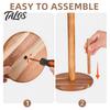 Talos Wooden Paper Towel Holder, One-Handed Operation Dispenser, Freestanding Countertop for Kitchen Bathroom