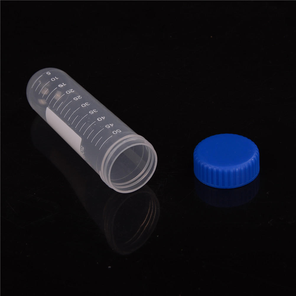 10 stuks 50 ml Plastic Centrifugebuisje Pijpje Flesje Laboratorium Test Container Met 4 Bodems
