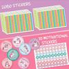 Reward Chart for Kids, Unicorn Magnetic Kids Behavior Chart, Pad with 26 Chore Charts, 2080 Star Stickers, 70 Incentive Stickers, Responsibility