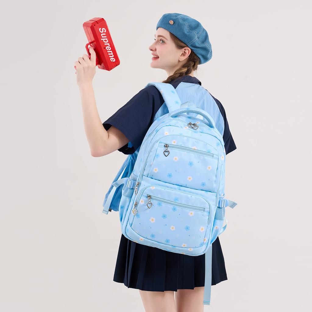 Three-piece schoolbag set for school students female waterproof backpack student backpack