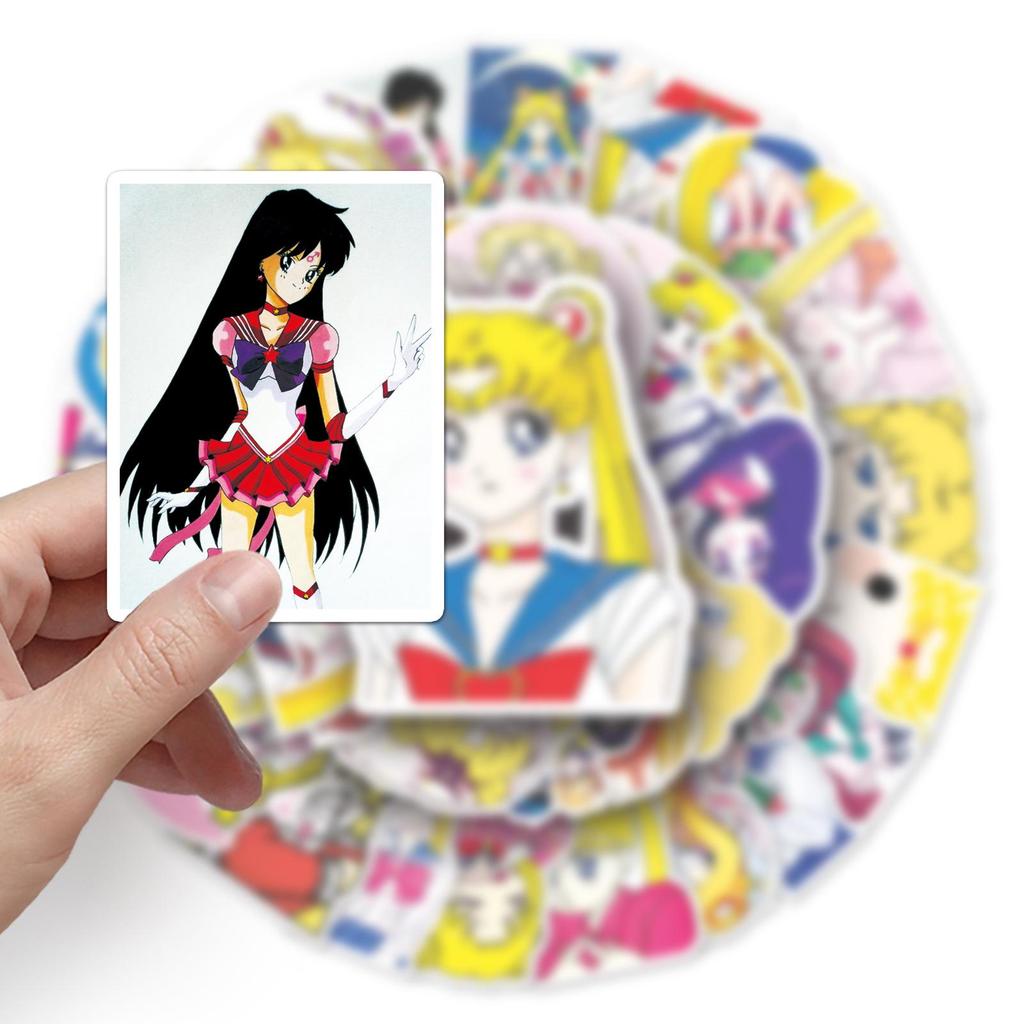 51 Sexy Warrior Girl Cartoon Anime Stickers for Suitcases, Refrigerators, and Phones
