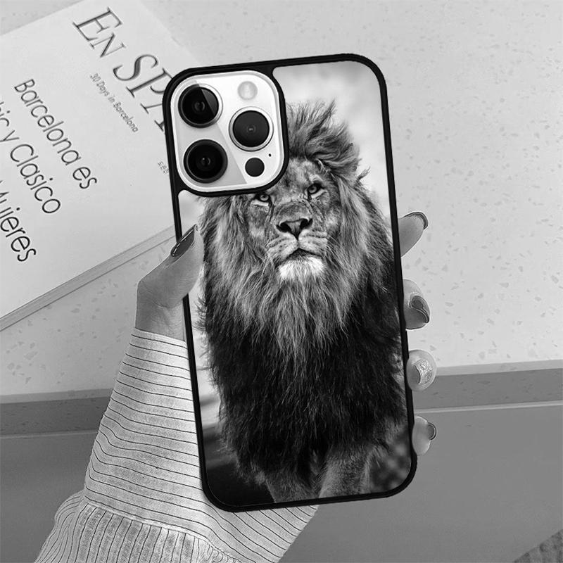 African Lion Big Cat Phone Case Cover For iPhone 17 Air 15 16 16e 14 13 Pro Max Coque 12 11 Pro Max For Apple PLUS Fundas