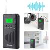 Portable Radio Receiver with Headphone Jack Handheld Mini Radio LED Display Speaker Pocket Radio LCD Digital for Walking Camping