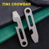 7in1 80mmTC4 Titanium EDC Crowbar Tool - Mini Multitool for Bottle/Box Opening & Outdoor Survival Tools