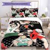 3pcs Duvet Cover Set (1*Duvet Cover + 2*Pillowcase, Without Core), Haikyu Print Soft All‑Season Bedding Set, Home Bedroom Decor Gift