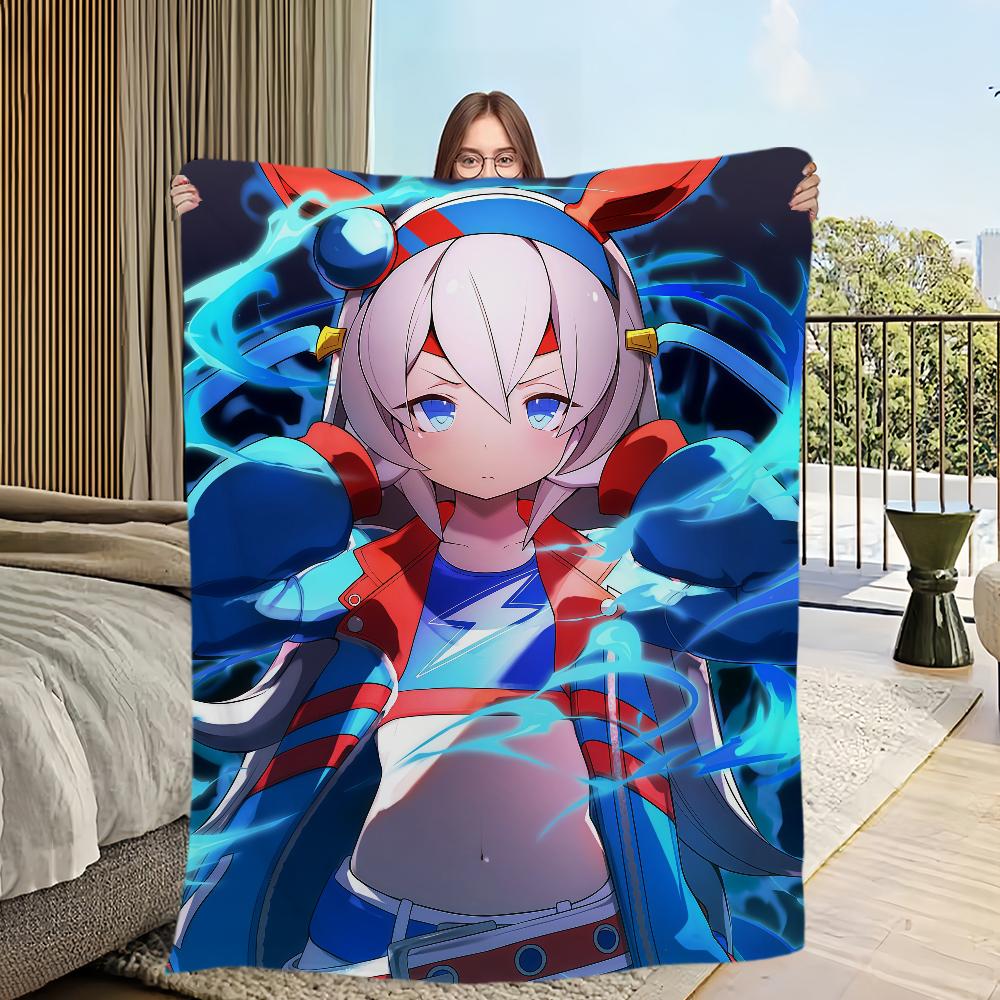 Anime Uma M-Musume Cinderella GrayS Decke Weich Bequem Nickerchen Plüsch Geeignet Für Wohnzimmer Büro Schlafzimmer Zuhause Kinder Geschenk