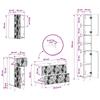 4 Piece Bathroom Cabinet Set DELFT Reclaimed Wood Effect Engineered Wood
