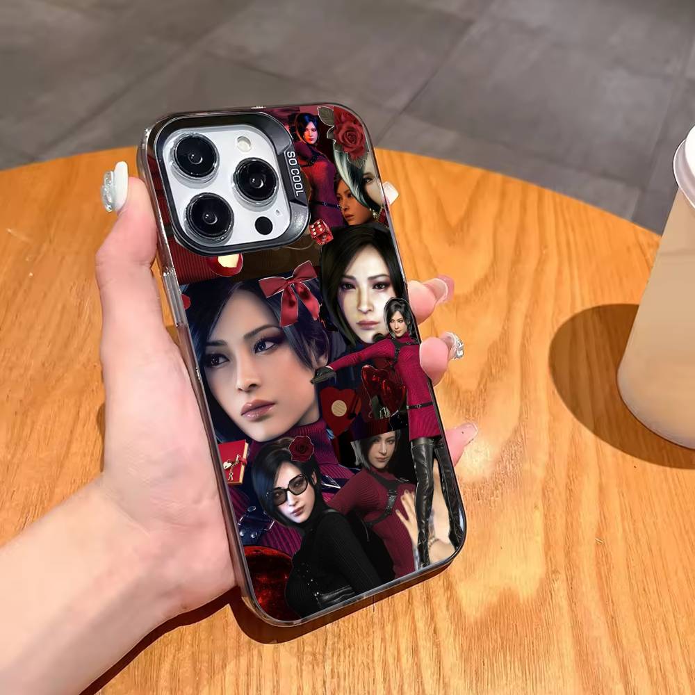 A-Ada Wong R-Resident E-Evil Phone Case For iPhone17,16,15,14,13,12,11,Pro,MAX Gray Matte Silicone Black Cover iPhone17promax