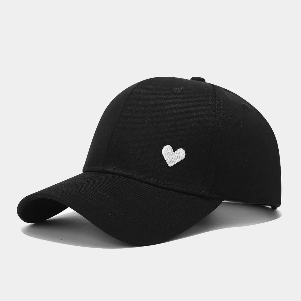 Simple Unisex Love Embroidery Heart Baseball Caps Spring Autumn Outdoor Adjustable Casual Hats Snapback Cap Baseball Dad Hat