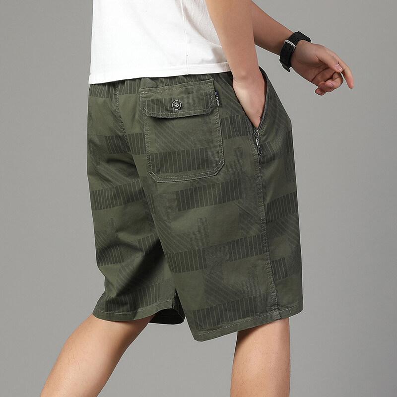 Big Size Men's Casual Shorts Summer Light Weight Shorts Outdoor Sports Cool Breathable Beach Relaxed Fit Cotton Cargo Shorts