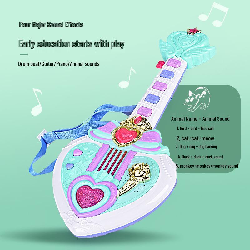 Children's Multifunctional Electronic Music Guitar & Keyboard Toy for Early Education