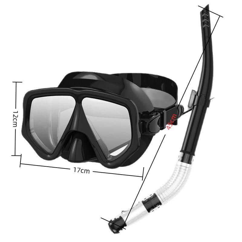 1Pc Swimming Goggles Underwater Snorkeling Mask Waterproof Breathing Diving Snorkeling Mask No Leaking With Breathing Tube