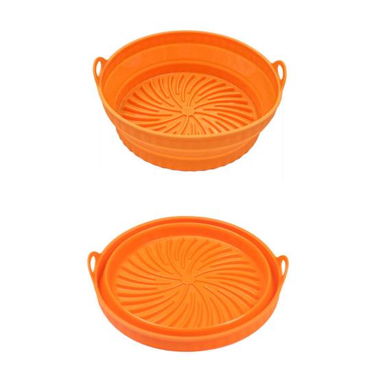 Foldable Air Fryer Silicone Liners Reusable Air Fryer Basket Round/Square Oven Baking Tray for Air Fryer Oven Accessories