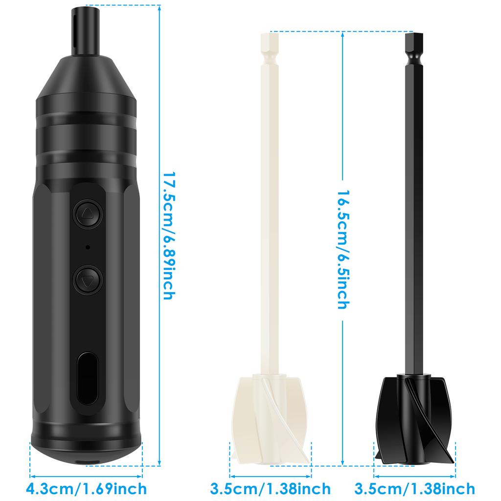 Epoxy Mixer Resin Mixer Paddles Rechargeable Drill Paint Epoxy Resin Mixer for Paint Concrete Plaster Reusable DIY Crafts