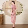 Elegant Plus Size Floral New Chinese Style Maxi Dress