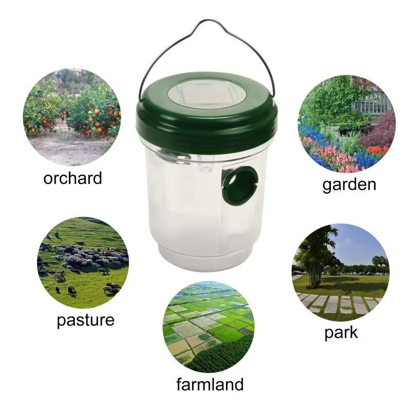 1PC Solar Fruit Fly Catcher LED Light Orchard Non-toxic Waterproof Insect Killer Pest Bees Control Garden Repellent