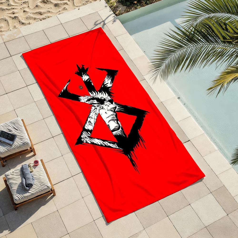 Abenteuer-Anime B-Berserk Handtuch Trocknen Badetuch Anwendbar Für Leichtes Schwimmen Camping Yoga Strand Aus