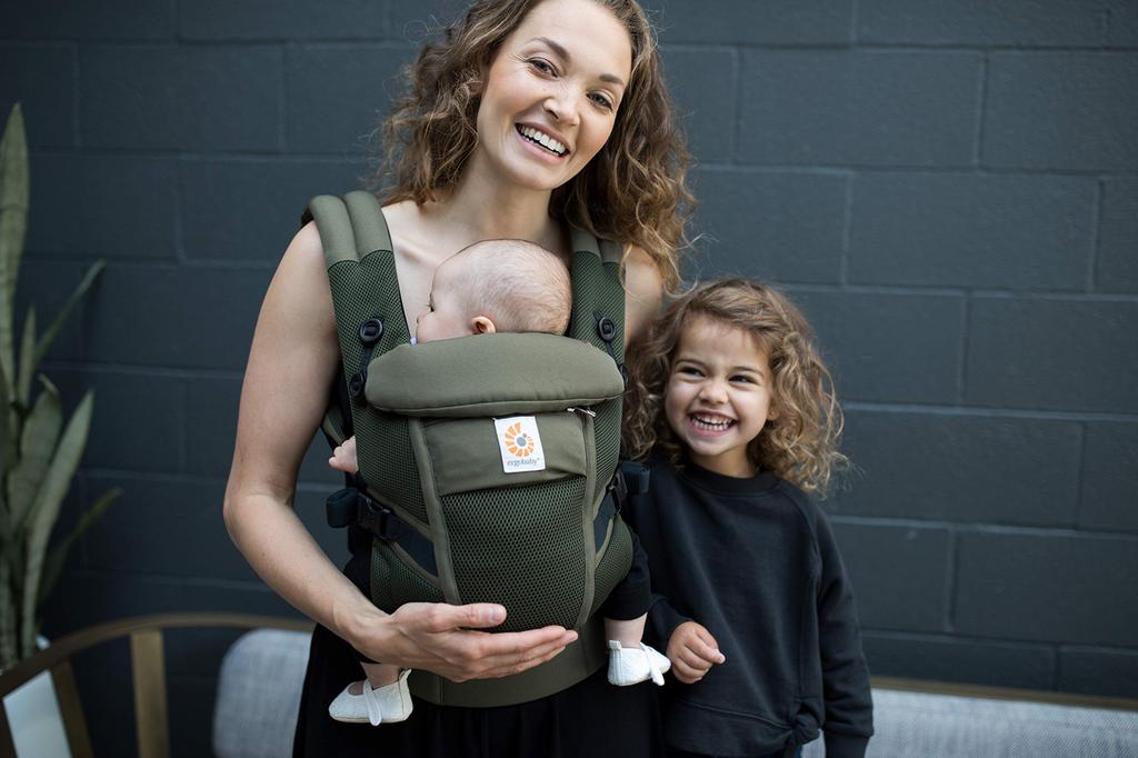 Ergobaby Cool Air Baby 3D Air Machine with Authentic Japanese 1 x 1 Adapt/Loden Carrier, Mesh, Lightweight, Washable, Warranty,