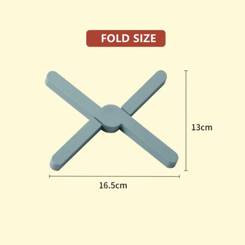 1/2 ks skládací silikonové tepelně odolné prostírání, protiskluzová podložka na stůl, víceúčelový držák na hrnce, talíř, tácek, kuchyňský a jídelní stůl