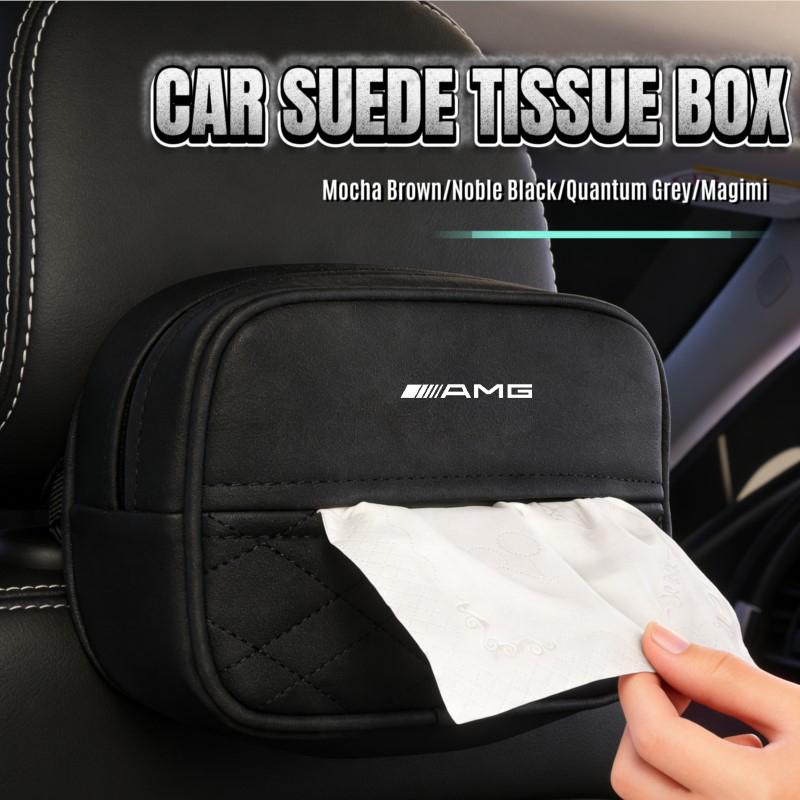 Keychain Car Tissue Bag Seat Back Hanging Paper Towel Box For Mercedes Benz AMG Smart Fortwo 451 450 453 EQ Forfour Coupe Cabri