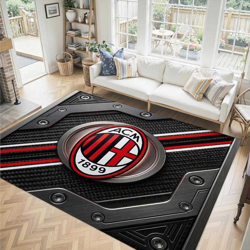 AC Milan Design Crystal Velvet Carpet Cozy Non?Slip Printed Rug For Bedroom Living Room Entrance