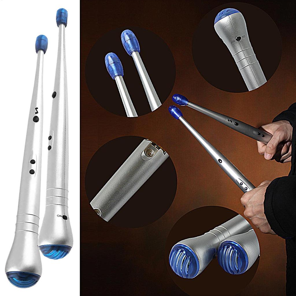 Elektrické vzduchové bubenické paličky 1 pár Elektronické digitální rockové paličky Vzduchové bubny Rockový rytmický stick se zvukem pro děti