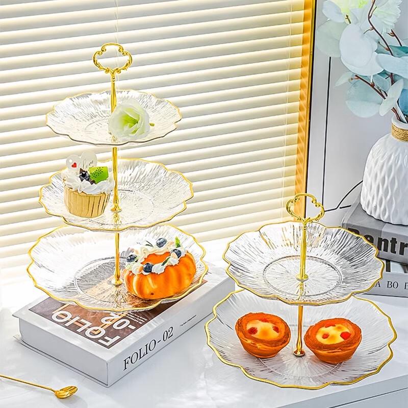 Zoz Light Luxury 3-Tier Fruit & Snack Dessert Stand