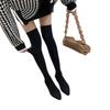 French Internet Celebrity Pointed High Heel Thin Boots Women 2025 New Autumn and Winter Elastic Tube Thick Heel Knee Socks Boots Boots