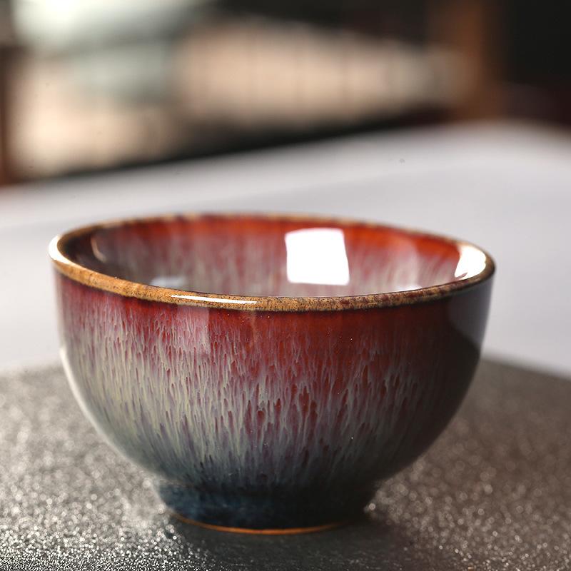 75ml Japanese Style Kiln Change Ceramic Teacup Household Kung Fu Retro Water Cup Creative Teaware Wine Drinkware Cup New