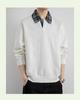 Men's Trendy Textured Hooded Sweatshirt and Jacquard Lapel Polo Shirt - Youth Casual Spring/Autumn Style