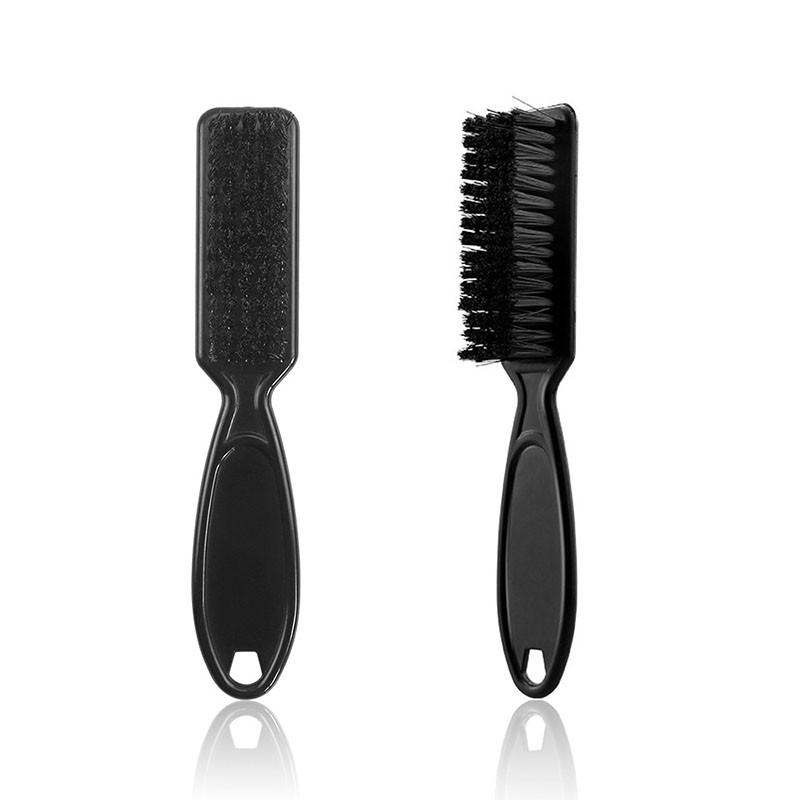 Professional Men'S Shave Beard Brush Plastic Handle Hairdressing Soft Hair Cleaning Brush Oil Head Shape Carving Cleaning Tool